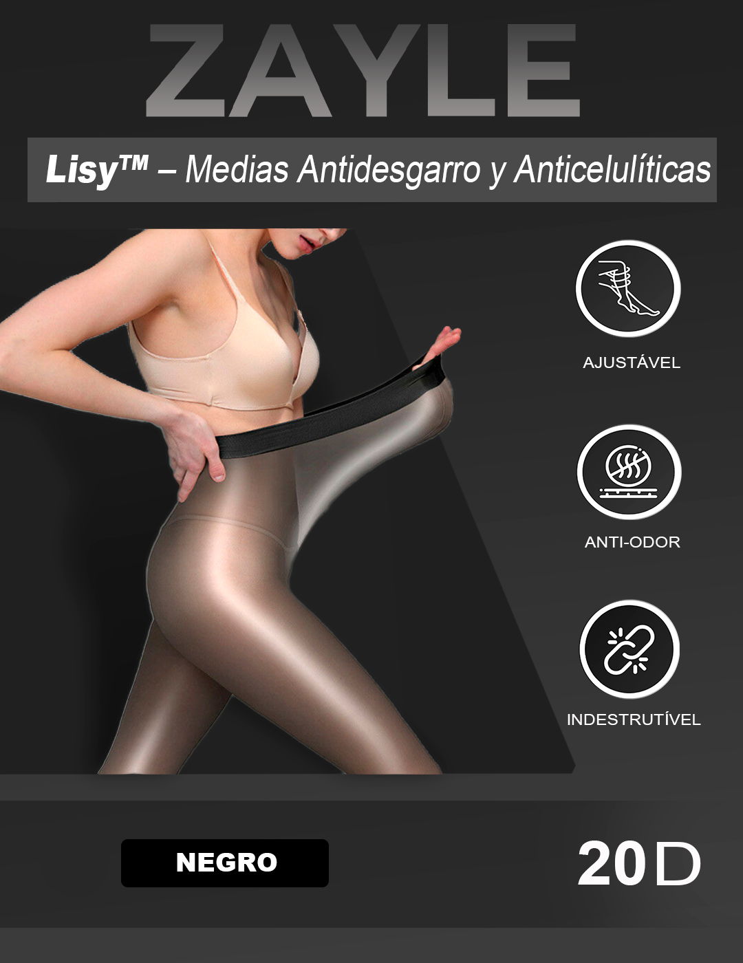 Lisy – Medias Antidesgarro y Anticelulitis