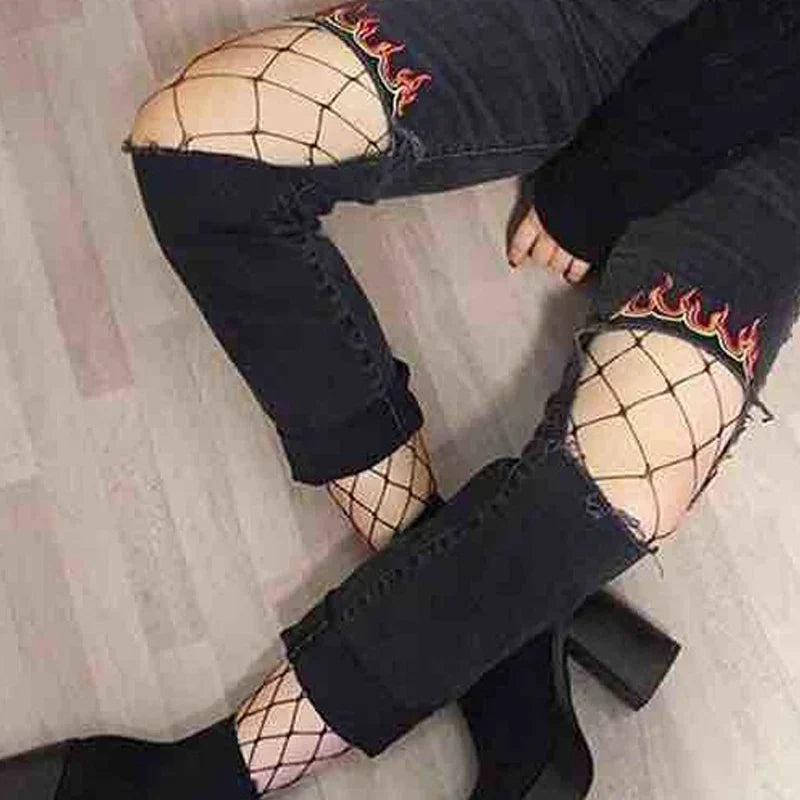 Medias Fishnet Paisley