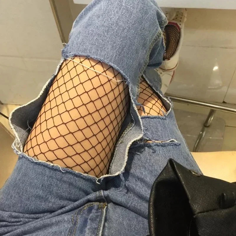 Medias Fishnet Paisley